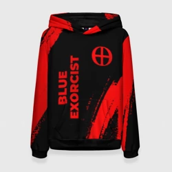 Женская толстовка 3D Blue Exorcist - red gradient вертикально