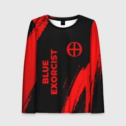 Женский лонгслив 3D Blue Exorcist - red gradient вертикально