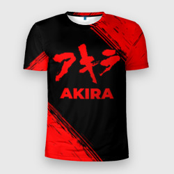 Мужская футболка 3D Slim Akira - red gradient