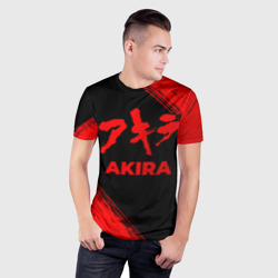 Мужская футболка 3D Slim Akira - red gradient - фото 2
