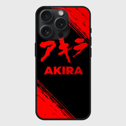 Чехол силиконовый для Apple iPhone 15 Pro матовый Akira - red gradient