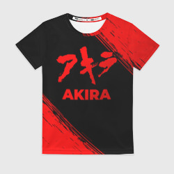 Женская футболка 3D Akira - red gradient