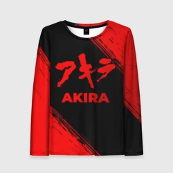 Женский лонгслив 3D Akira - red gradient