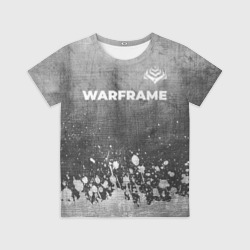 Детская футболка 3D Warframe - grey gradient посередине