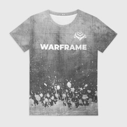 Женская футболка 3D Warframe - grey gradient посередине