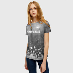 Женская футболка 3D Warframe - grey gradient посередине - фото 2