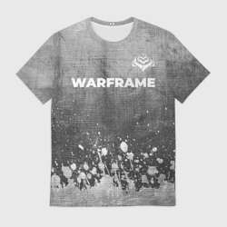 Мужская футболка 3D Warframe - grey gradient посередине