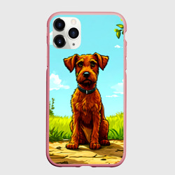 Чехол для iPhone 11 Pro Max матовый Ирландский терьер в развалинах