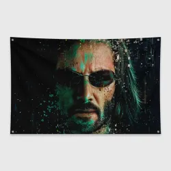 Флаг-баннер Matrix - Keanu Reeves