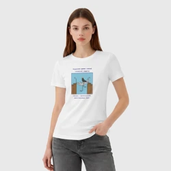 Женская футболка хлопок Правило моментов - фото 2