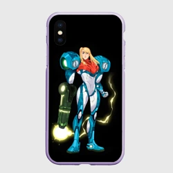 Чехол для iPhone XS Max матовый Metroid - Samus Aran