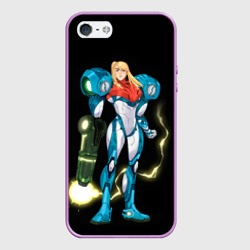 Чехол для iPhone 5/5S матовый Metroid - Samus Aran