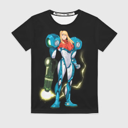Женская футболка 3D Metroid - Samus Aran