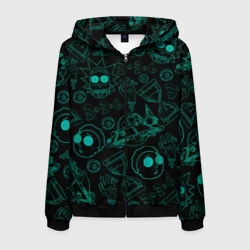 Мужская толстовка 3D на молнии Рик и морти заставка