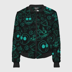 Женский бомбер 3D Рик и морти заставка