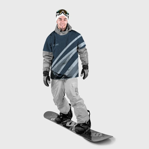 Накидка на куртку 3D Sport синий текстурный с полосами