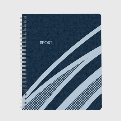 Тетрадь Sport синий текстурный с полосами