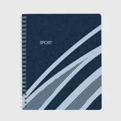 Тетрадь Sport синий текстурный с полосами