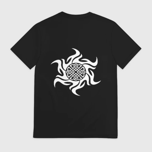 Мужская футболка 3D с принтом Нет страха нет боли - есть дух и сила воли, вид сзади #1