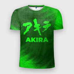 Мужская футболка 3D Slim Akira - green gradient