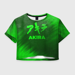 Женская футболка Crop-top 3D Akira - green gradient