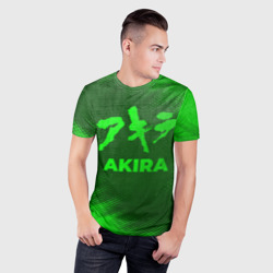 Мужская футболка 3D Slim Akira - green gradient - фото 2