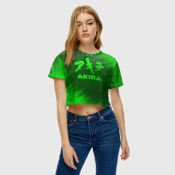 Женская футболка Crop-top 3D Akira - green gradient - фото 2