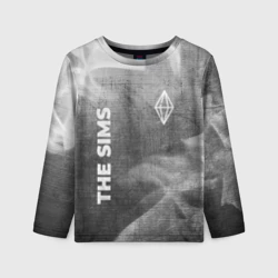 Детский лонгслив 3D The Sims - grey gradient вертикально