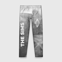 Детские леггинсы 3D The Sims - grey gradient вертикально