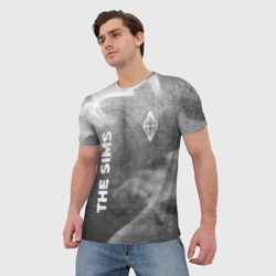 Мужская футболка 3D The Sims - grey gradient вертикально - фото 2