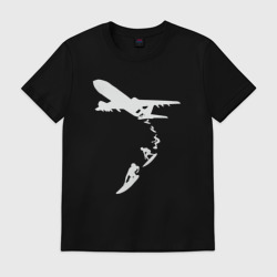 Мужская футболка хлопок Plane surfer