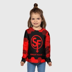 Детский лонгслив 3D Sally Face - red gradient - фото 2