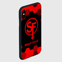 Чехол для iPhone XS Max матовый Sally Face - red gradient - фото 2