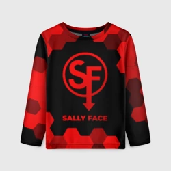 Детский лонгслив 3D Sally Face - red gradient