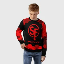 Детский свитшот 3D Sally Face - red gradient - фото 2