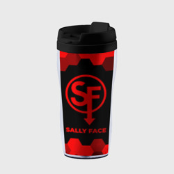 Термокружка-непроливайка Sally Face - red gradient