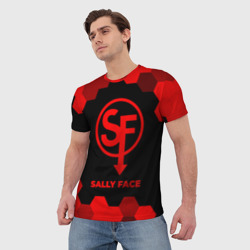 Мужская футболка 3D Sally Face - red gradient - фото 2