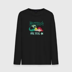 Мужской лонгслив хлопок Mermaids are real