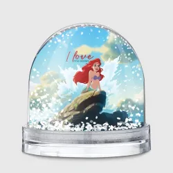 Игрушка Снежный шар Ariel I love the ocean - русалка - beautiful big pictures