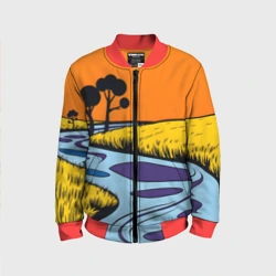 Детский бомбер 3D Пейзаж с фантастической природой