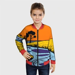 Детский бомбер 3D Пейзаж с фантастической природой - фото 2