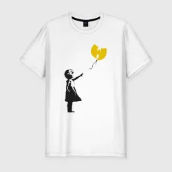 Мужская футболка хлопок Slim Wu-Tang Banksy