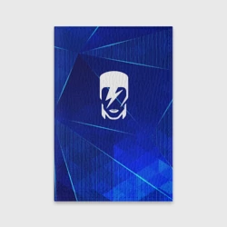 Обложка для паспорта матовая кожа David Bowie blue poly