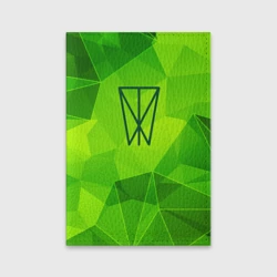 Обложка для паспорта матовая кожа Within Temptation green poly