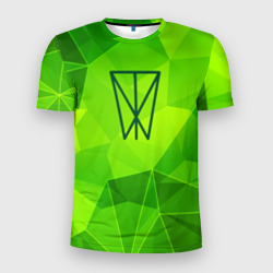 Мужская футболка 3D Slim Within Temptation green poly