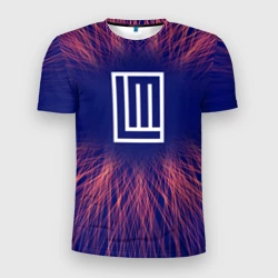 Мужская футболка 3D Slim Lindemann red energy