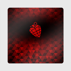 Магнит виниловый Квадрат Green Day red poly