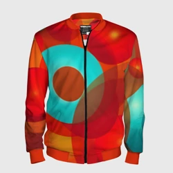 Мужской бомбер 3D Оптическая абстракция с кругами