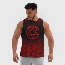 Мужская спортивная майка 3D HIM red poly - фото 2