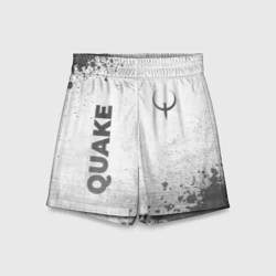 Детские спортивные шорты 3D Quake - white gradient вертикально